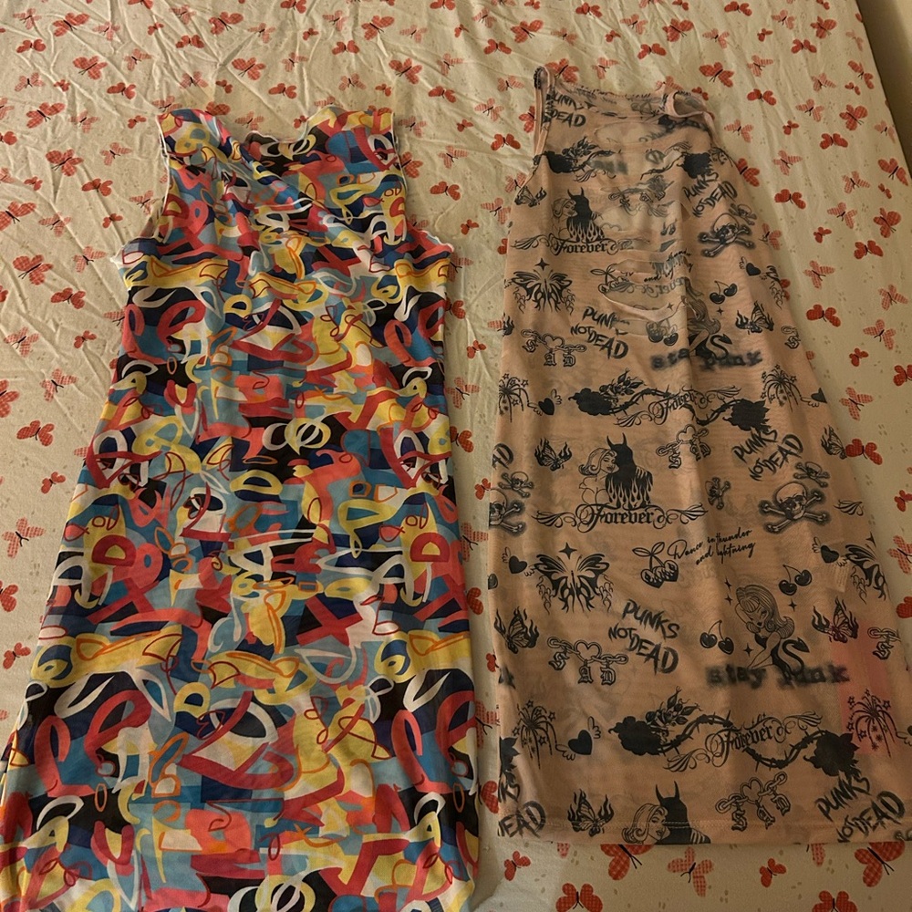 Shein Colorful Abstract Print Dress (2)